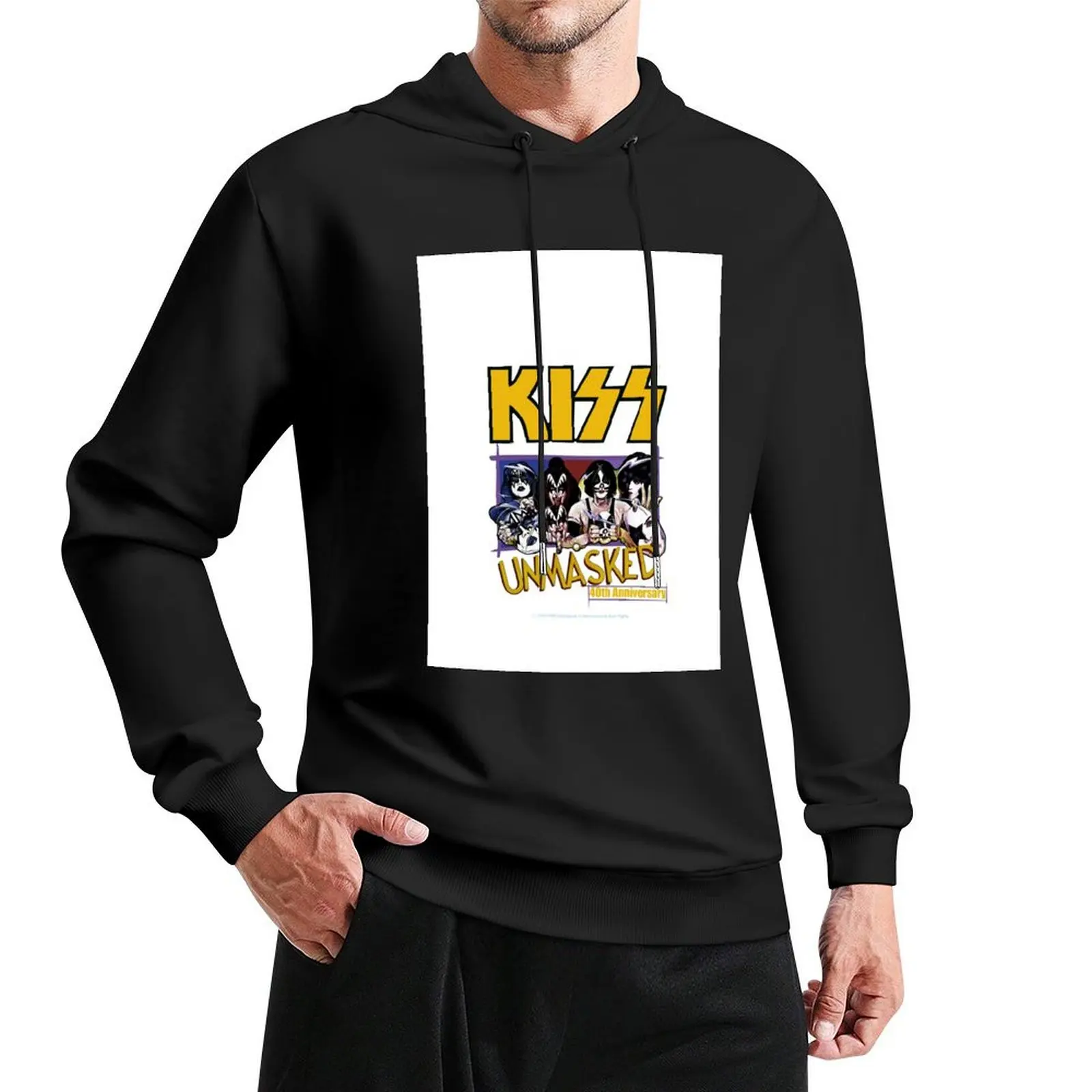 Kiss unmasked fan art Pullover Hoodie men's winter sweater korean style clothes men's sweat-shirt japanese style anime hoodie