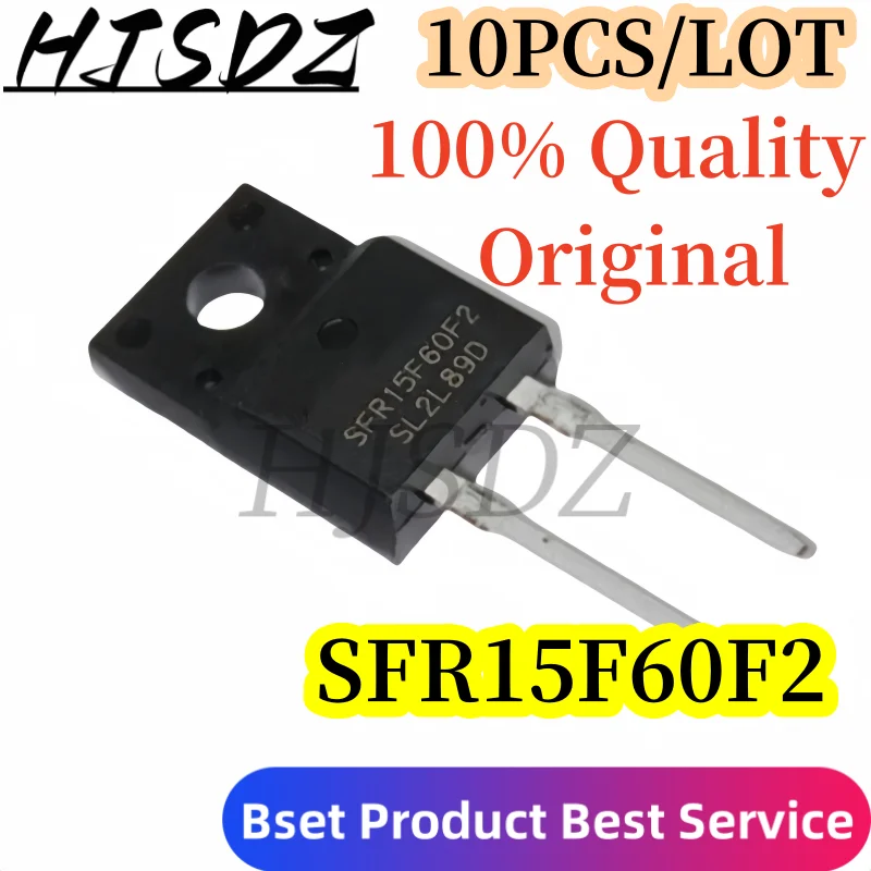 10PCS/LOT 100% Quality Original SFR15F60F2 15F60F2, TO-220F-2 Fast recovery diode