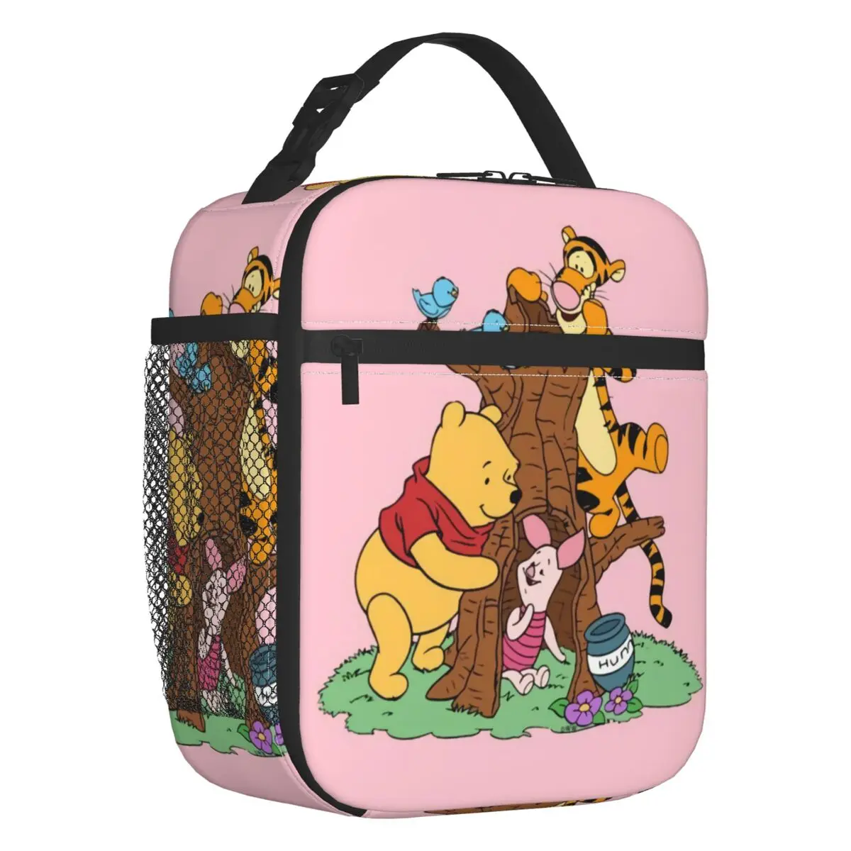 Custom Winnie Pooh Bear Lunch Bag uomo donna Warm Cooler Insulated Lunch Box per la scuola dei bambini