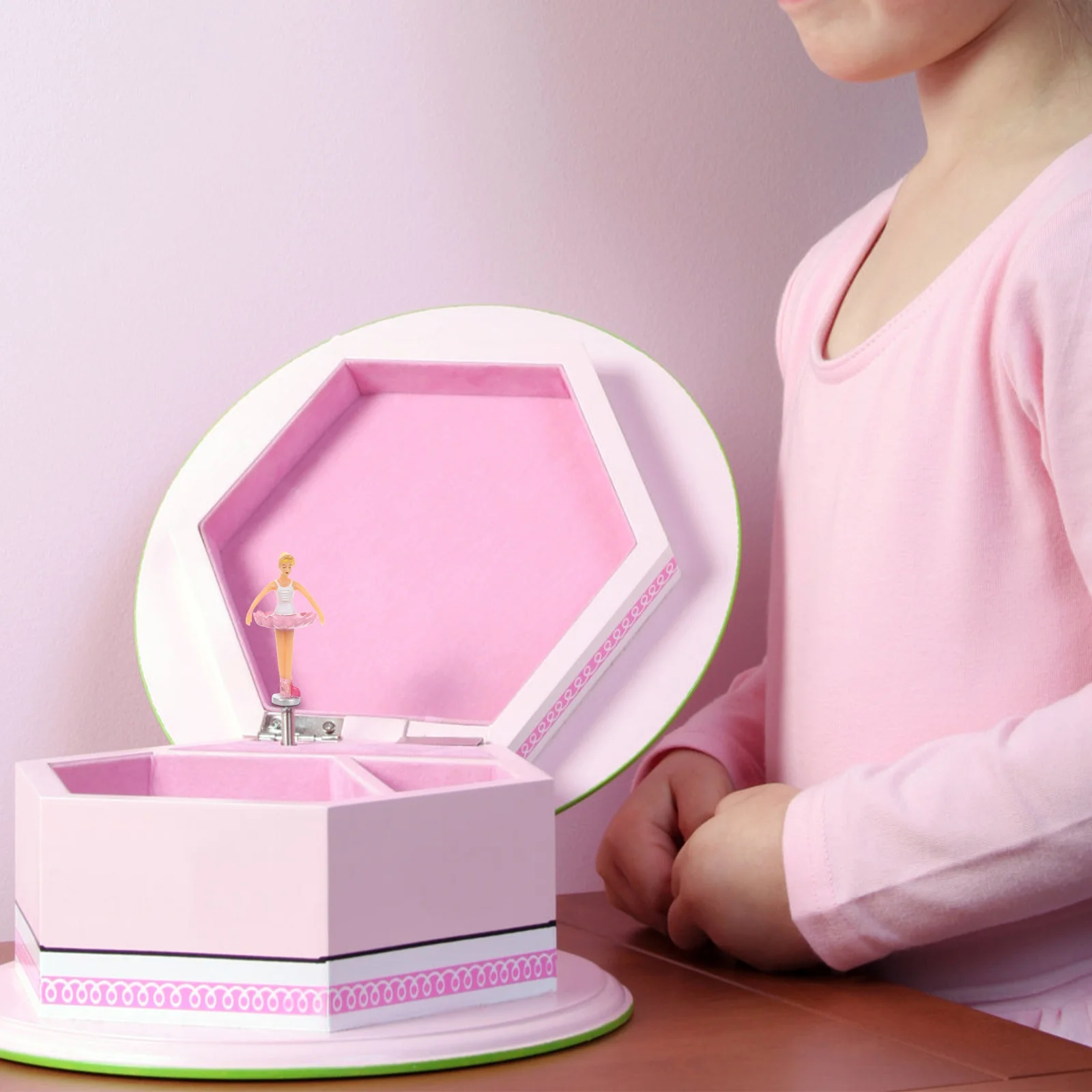 

5Pcs Music Box Princess Ballet Dancing Figures Compact Sturdy Craftsmanship Ballet Dancer Set Music Box Accessories