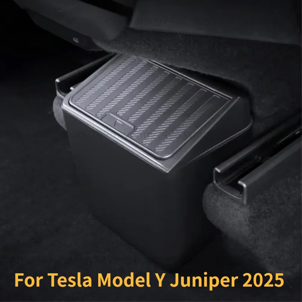 Модернизация автомобиля для Tesla Model Y Juniper 2025: Скрытый мусорный бак/ящик для хранения под сиденьем, органайзер-лоток