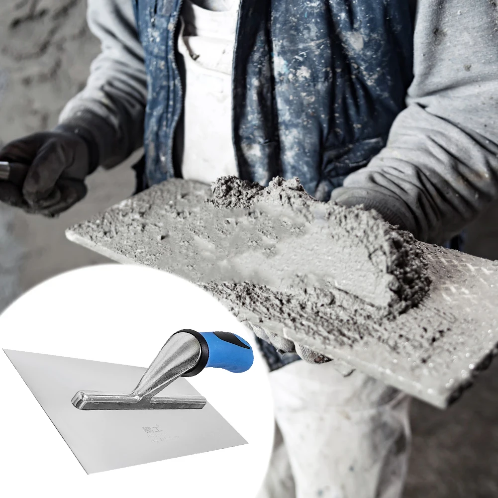 Stainless Steel Wall Plastering Skimming Trowel Bricklayer Concrete Trowel Drywall Trowel for Sheetrock Wallboard Plasterboard