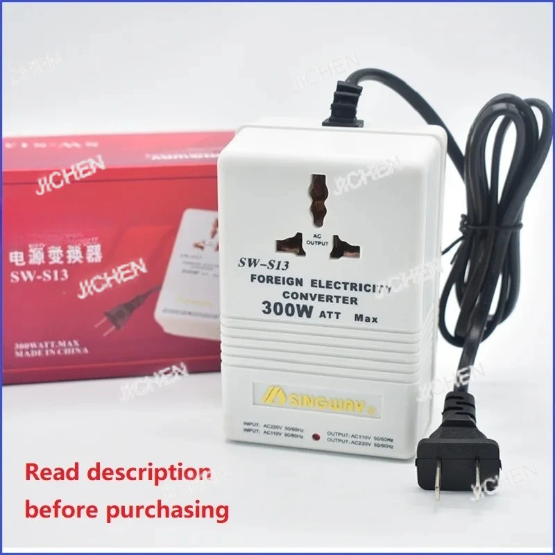 

SW Series 70-500W Voltage Transformer 220V-110V/110V-220V Dual-direction Power Converter Travel Adapter for Electric Toothbrush