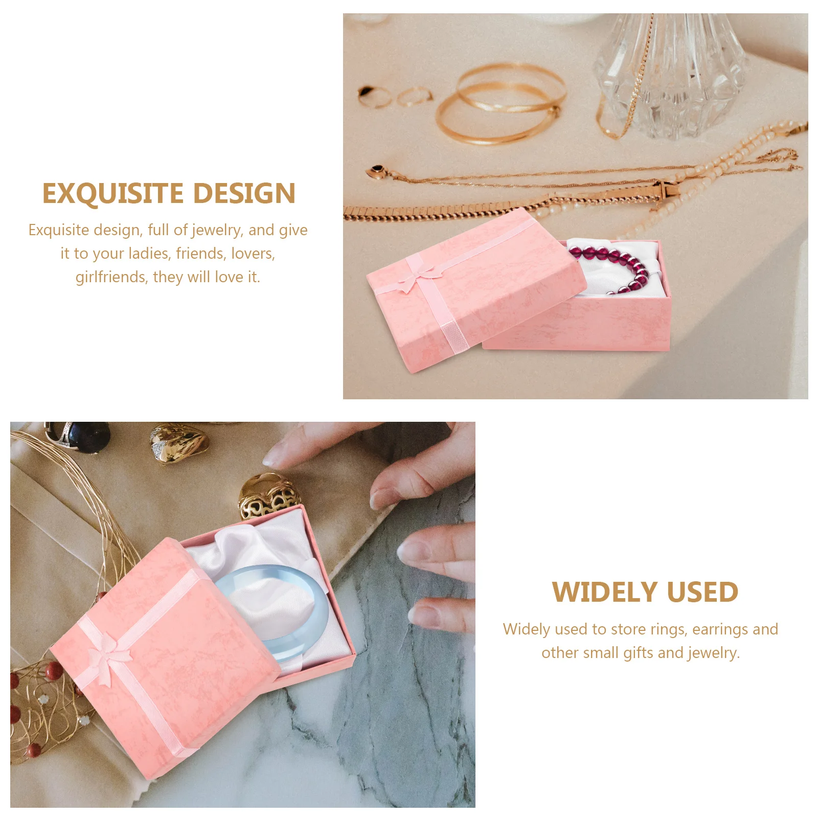 

6 Pcs Bracelet Box Vintage Gift Packing Case Decorative Storage Travel Watch Necklace Paper Jewelry Display Tool