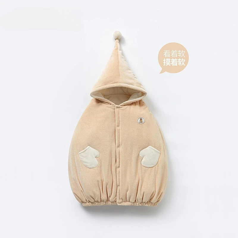 

Baby Cape Autumn and Winter Thickened Windproof Baby Goes Out To Hug The Windbreaker Trench Coat Girl Coat