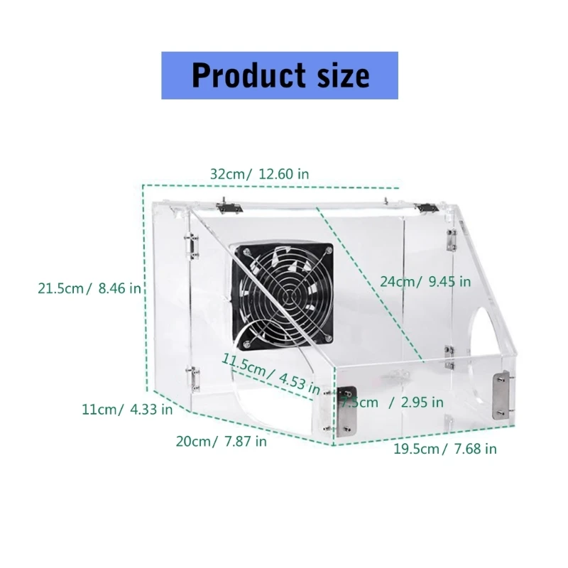 New Sealed Plastic Dust Box with LED for Precise Model Making Grinding Polishing Box images - 6