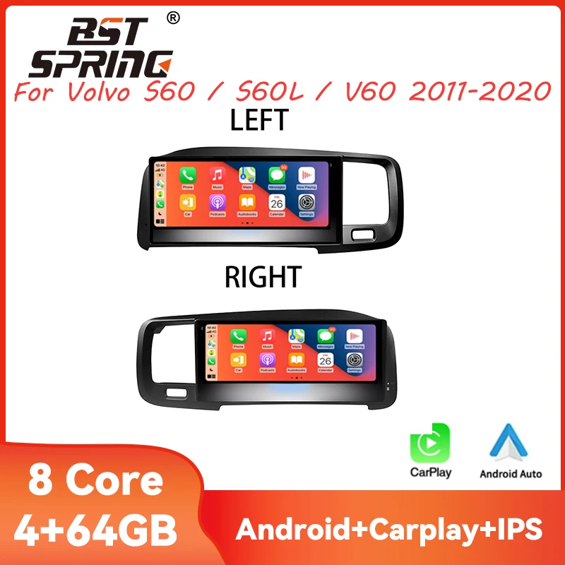 

Android Car Dvd Player Autoradio 4G Carplay for Volvo S60 / S60L / V60 2011-2020 Car Video SWC Car Stereo AM FM Gps Navigation