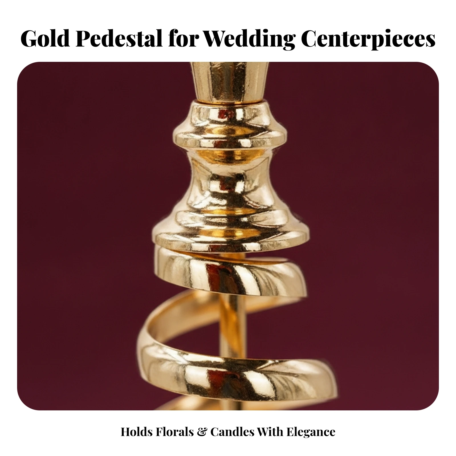 Flower Vase Freestanding Centerpiece Vase Flower Holder Elegant Decor Versatile for Wedding Planners, Receptions, Banquets