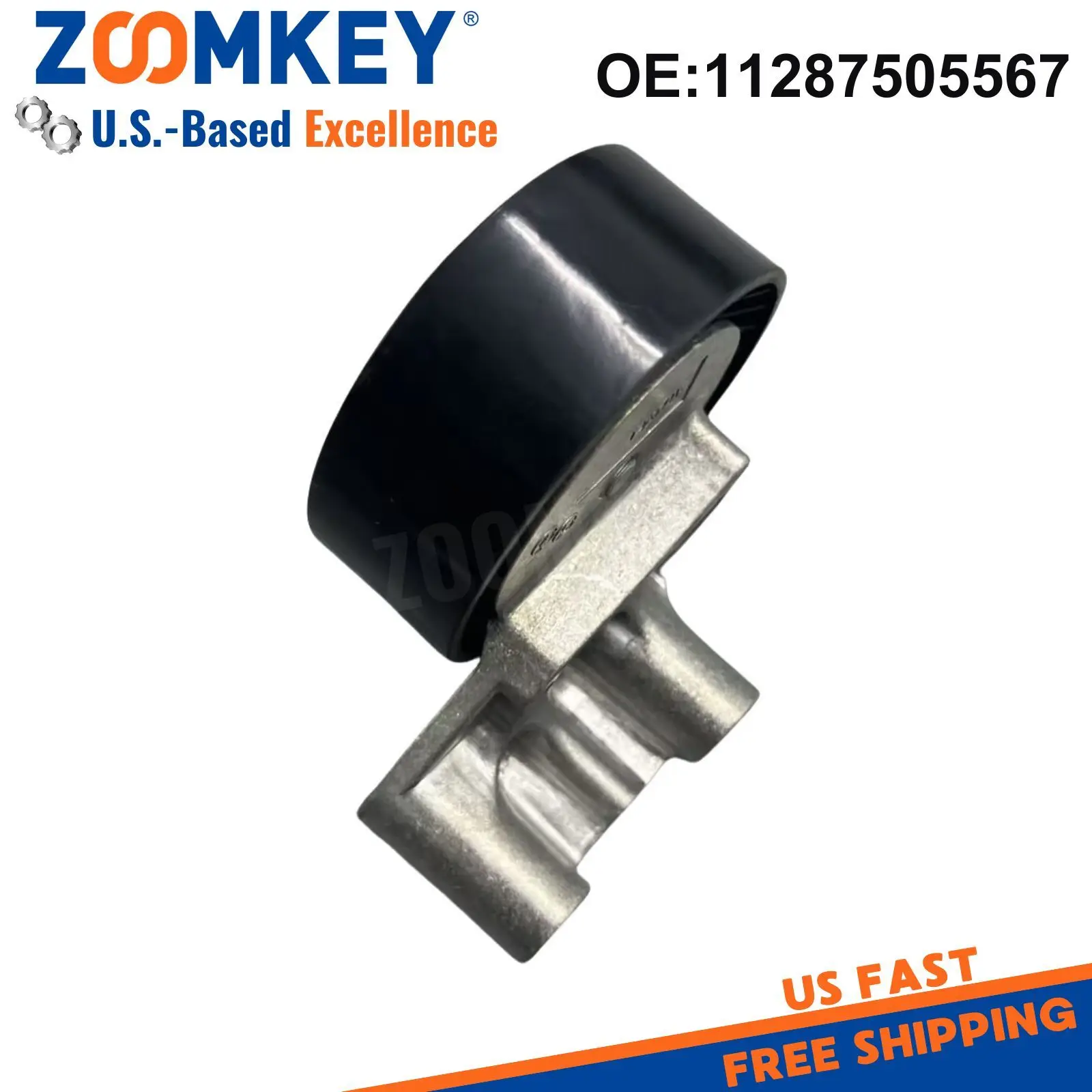 ZOOMKEY Drive Idler Pulley Fit For  for BMW 745i 745Li 760i 760Li 2002-2018 V8 4.4L V12 6.0L D #3 11287574834