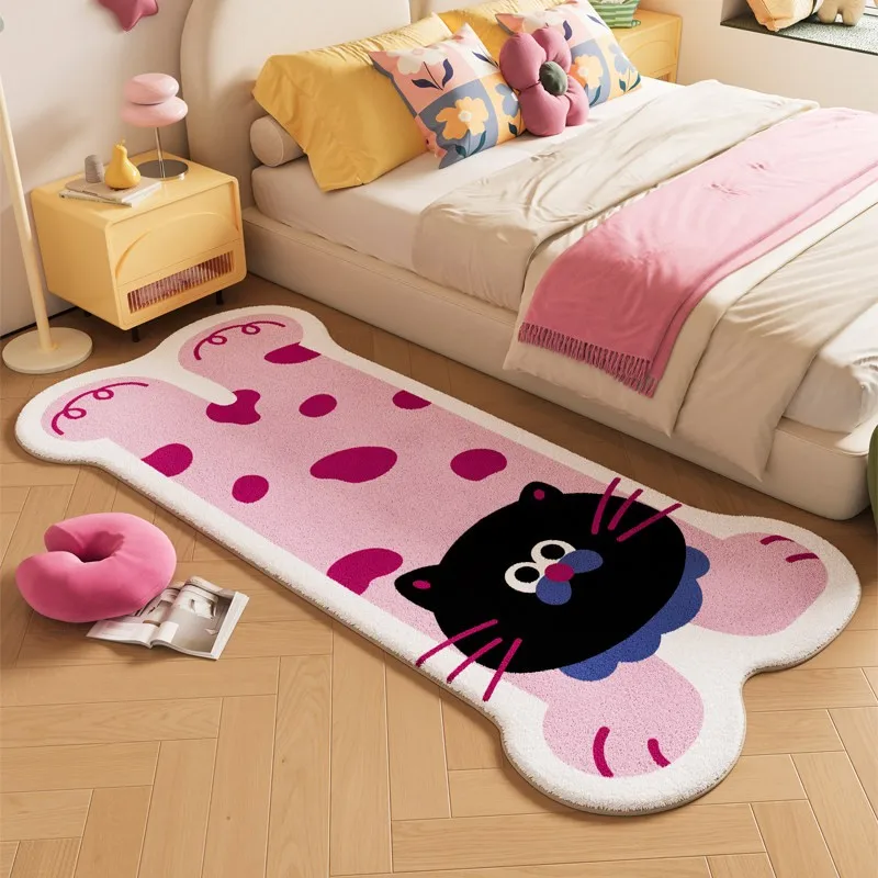 VIKAMA “Lying Down” Cartoon Animal Rug—Warm, Non-Slip Mat for Walk-In Closets, Bedroom Entrances, and Bedside—Home Decor