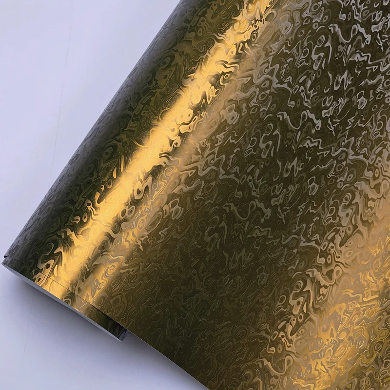 Película de vinilo mate de alta calidad Meta Cosmic Dark Gold para revestimiento de coche, pegatinas de vinilo para motocicletas, películas para carrocería de coche
