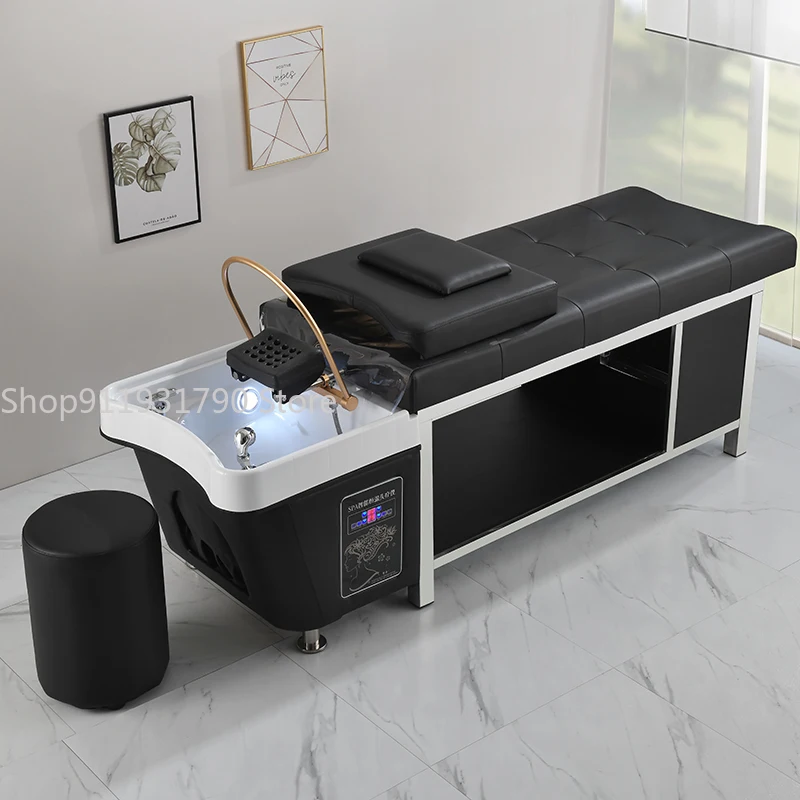 

Comfort Lighting Shampoo Bed Stylist Japanese Head Spa Hair Washing Bed Fumigation Lettino Massaggio Salon Equipment MQ50SC