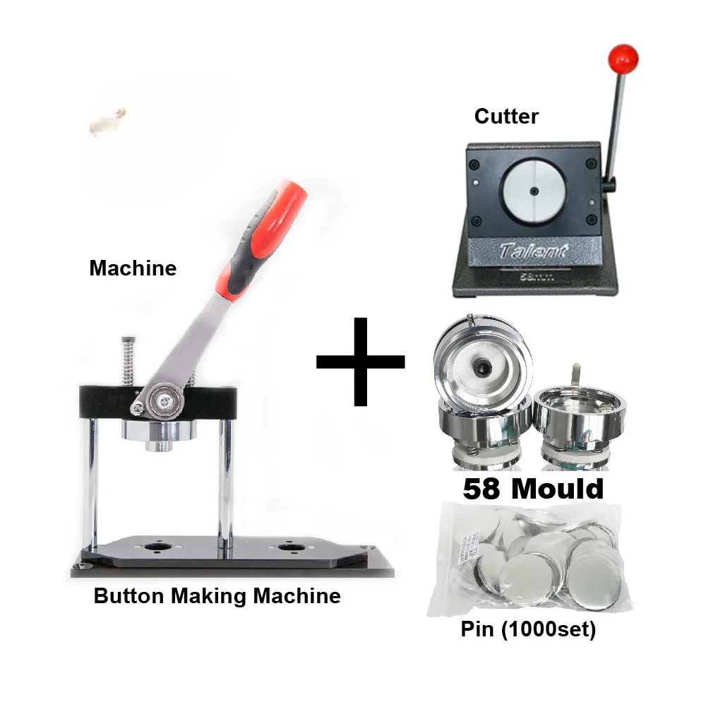 

Round Shape 58mm Manual Button Making Machine Button Maker Kit