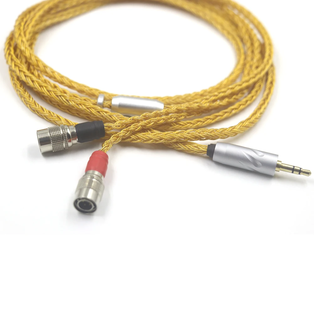 

16 Core 24k Gold Plated Earphone Cable For Dan Clark Audio Mr Speakers Ether Alpha Dog Prime Headphone