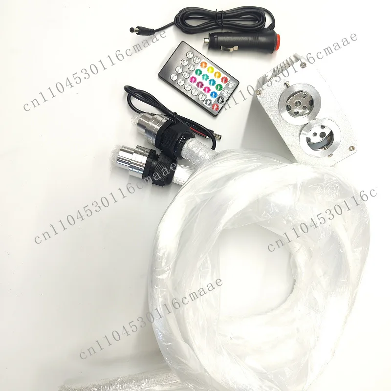 12vRGBW Double Head Scintillation with Turntable Car Home Roof Ceiling Gypsy Star 500 Optical Fibers 3 Meters