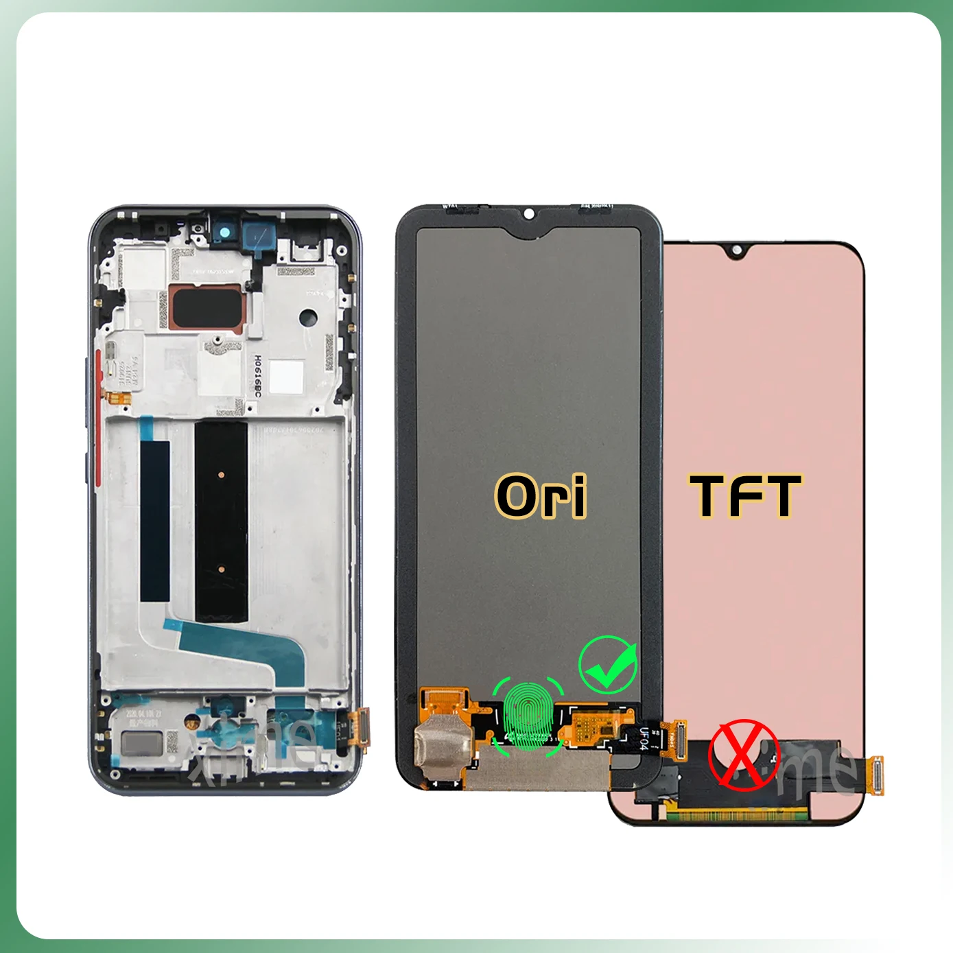 Screen for Xiaomi Mi 10 Lite 5G Lcd Display Touch M2002J9G M2002J9S Screen Digitizer Assembly for Mi 10 Lite Display with Frame