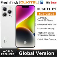 OUKITEL P1 Smartphone 6.7'' AMOLED Display  MTK Helio G99  8GB 256GB Global Version 50MP Camera 5150mAh NFC Android 14   Cellpho