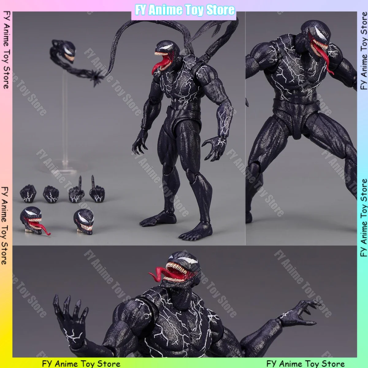 Venom Symbiont 20 ซม.SHF Body Movability Action Figure ฟิล์มอนุพันธ์ของเล่นตัวเลขของแท้รุ่นเดสก์ท็อปเครื่องประดับเด็กของขวัญ
