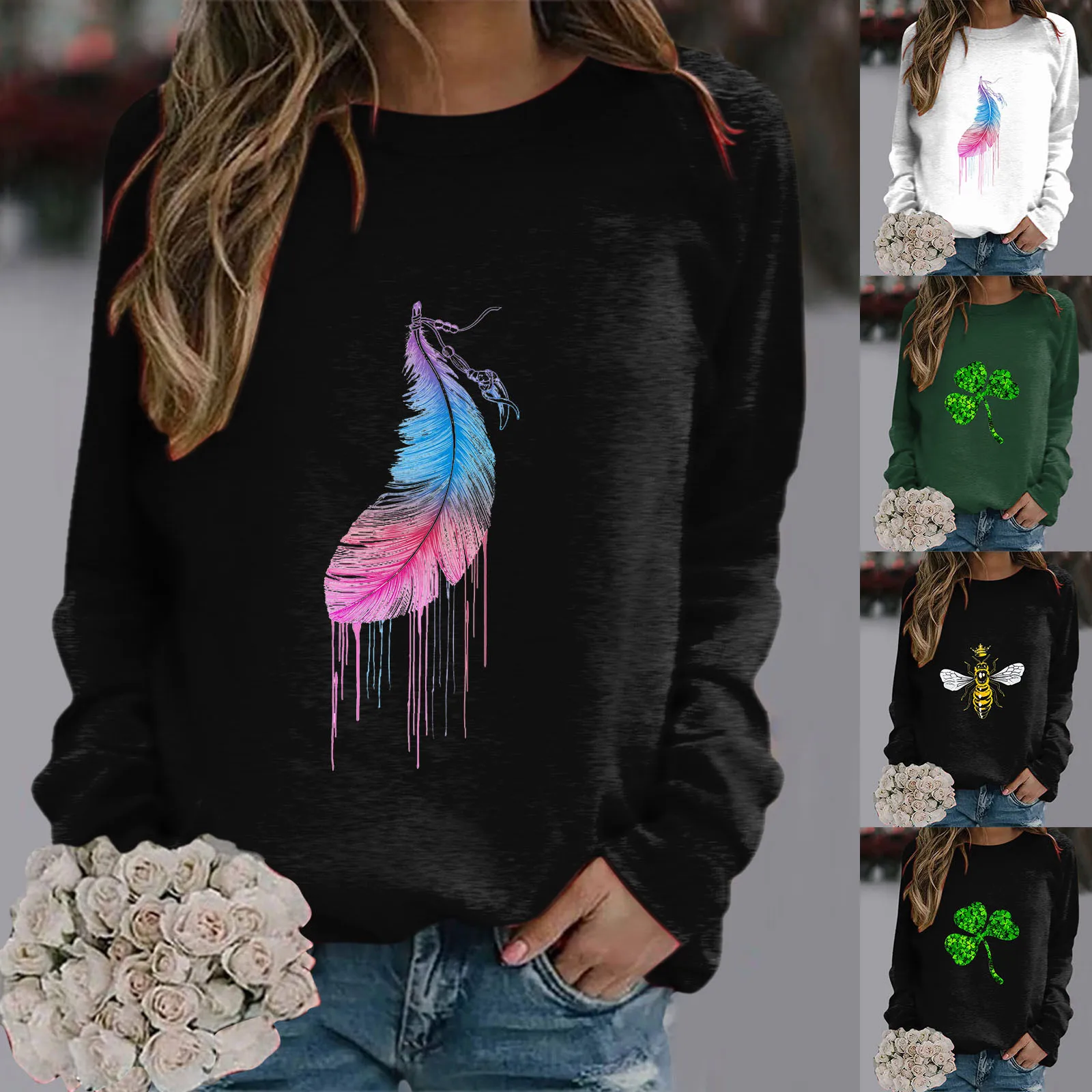 

Womens Casual Hoodie Long Sleeve Pullover Hoodie vintage casual sudadera mujer