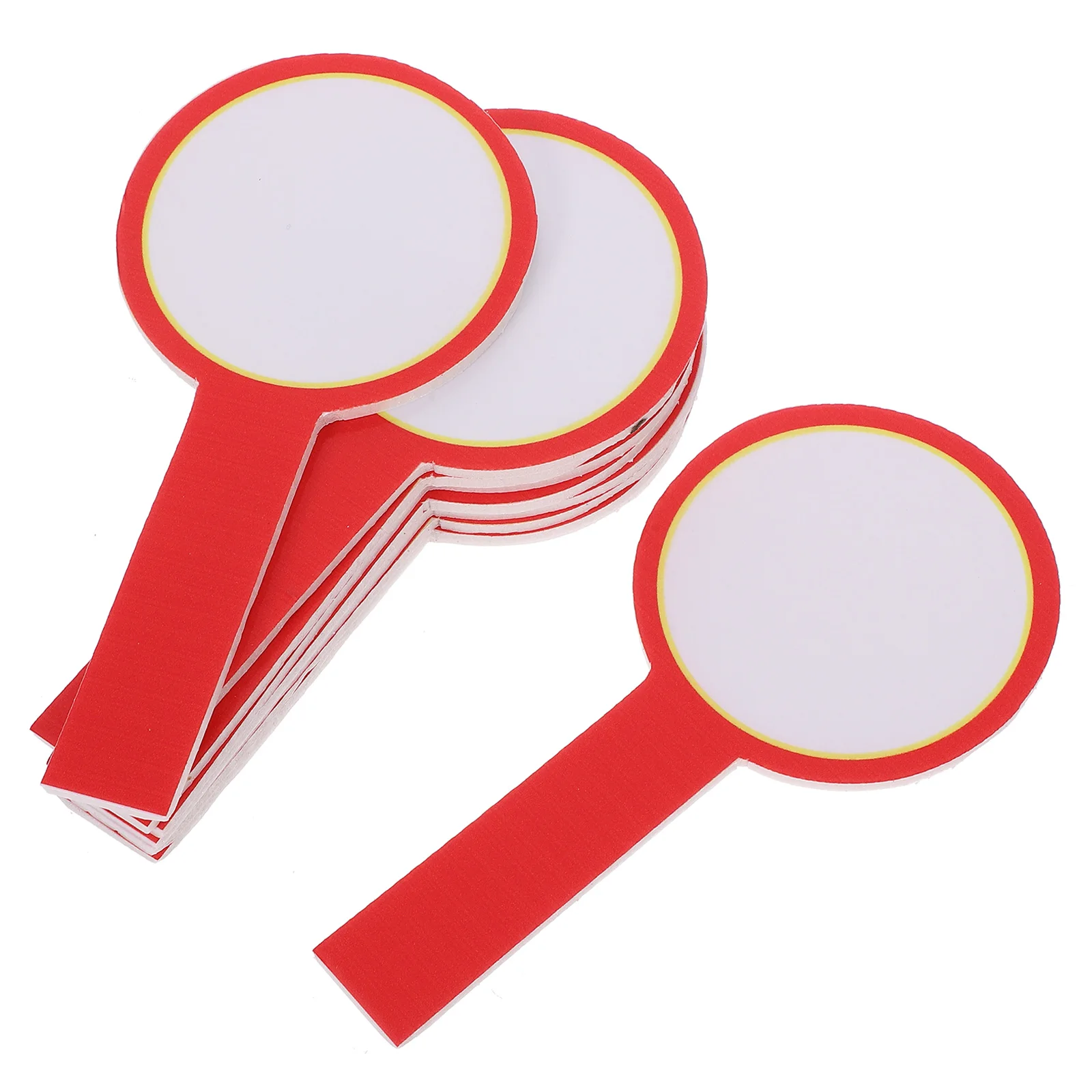 10pcs Handheld Scoreboard Dry Erase Paddle Writable Reusable Mini Whiteboard Portable Practical Smooth Edges Sturdy
