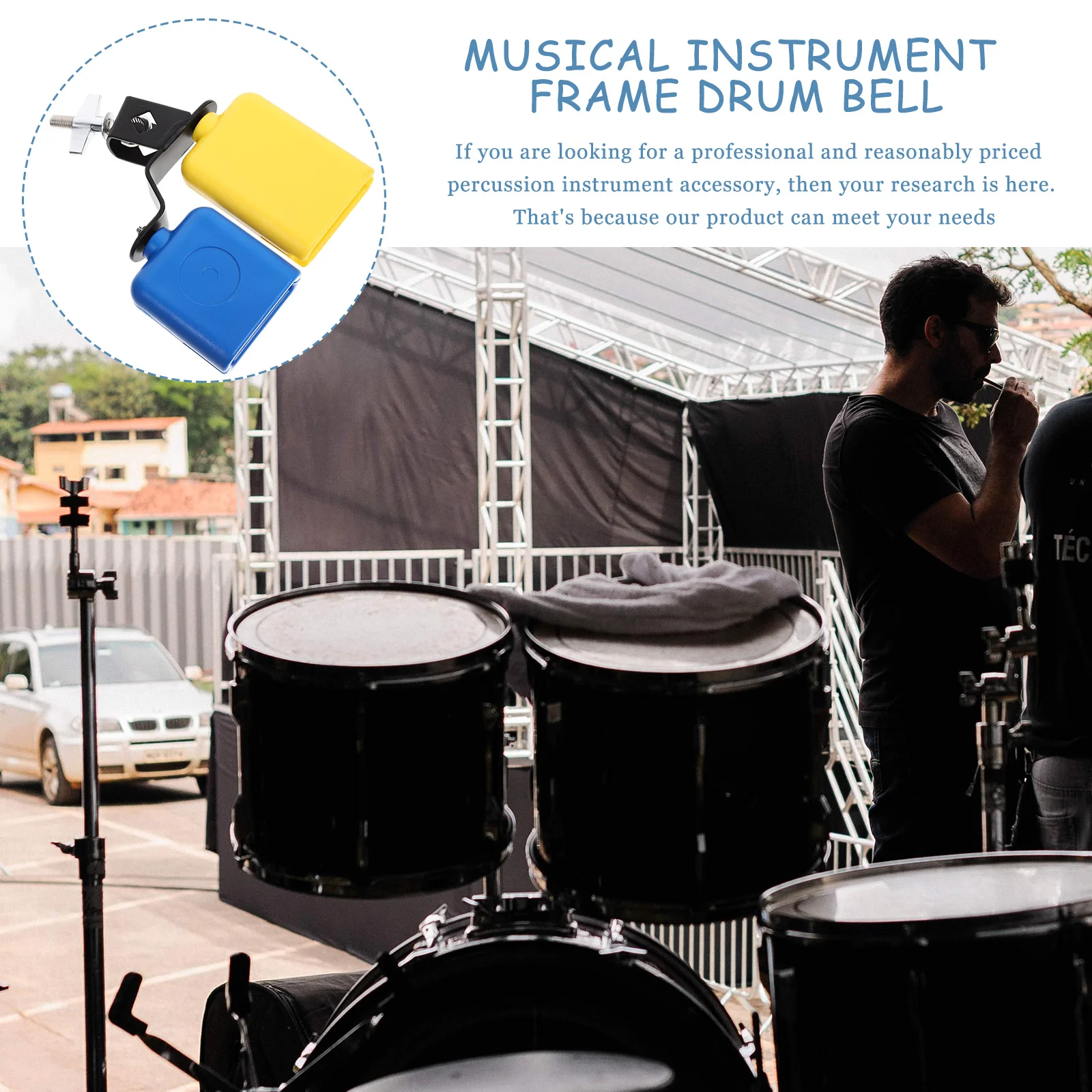 

Cow Bell Cowbell Percussion Instrument Drum Latin Tambourine Bells Musical Instruments Hand Cowbells for