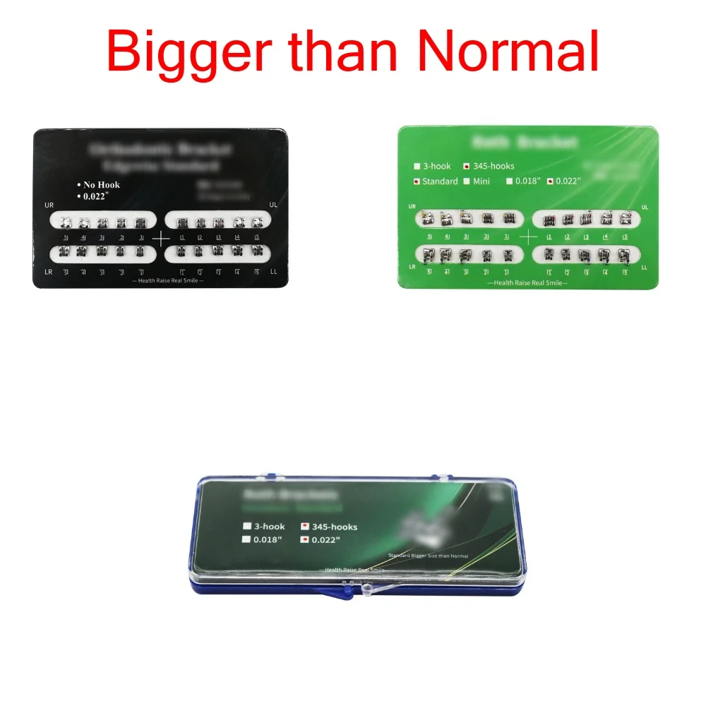 5Packs  Orthodontic Bracket Dental Monoblock Edgewise No Hook Roth 345hooks Standard 022 Bigger than Normal For Adult