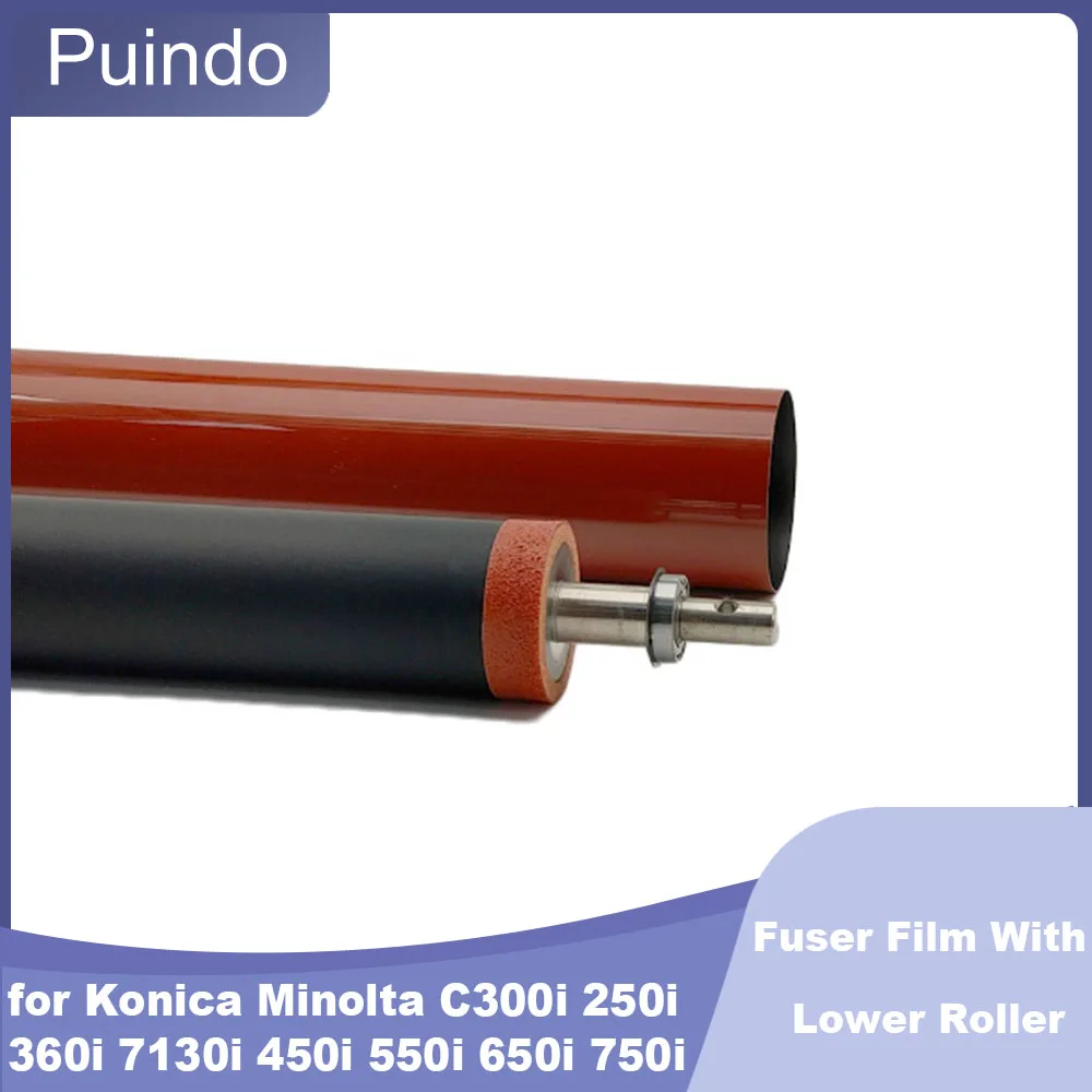 Compatible Fuser Lower Roller With Fuser Film for Konica Minolta C300i 250i 360i 7130i 450i 550i 650i 750i