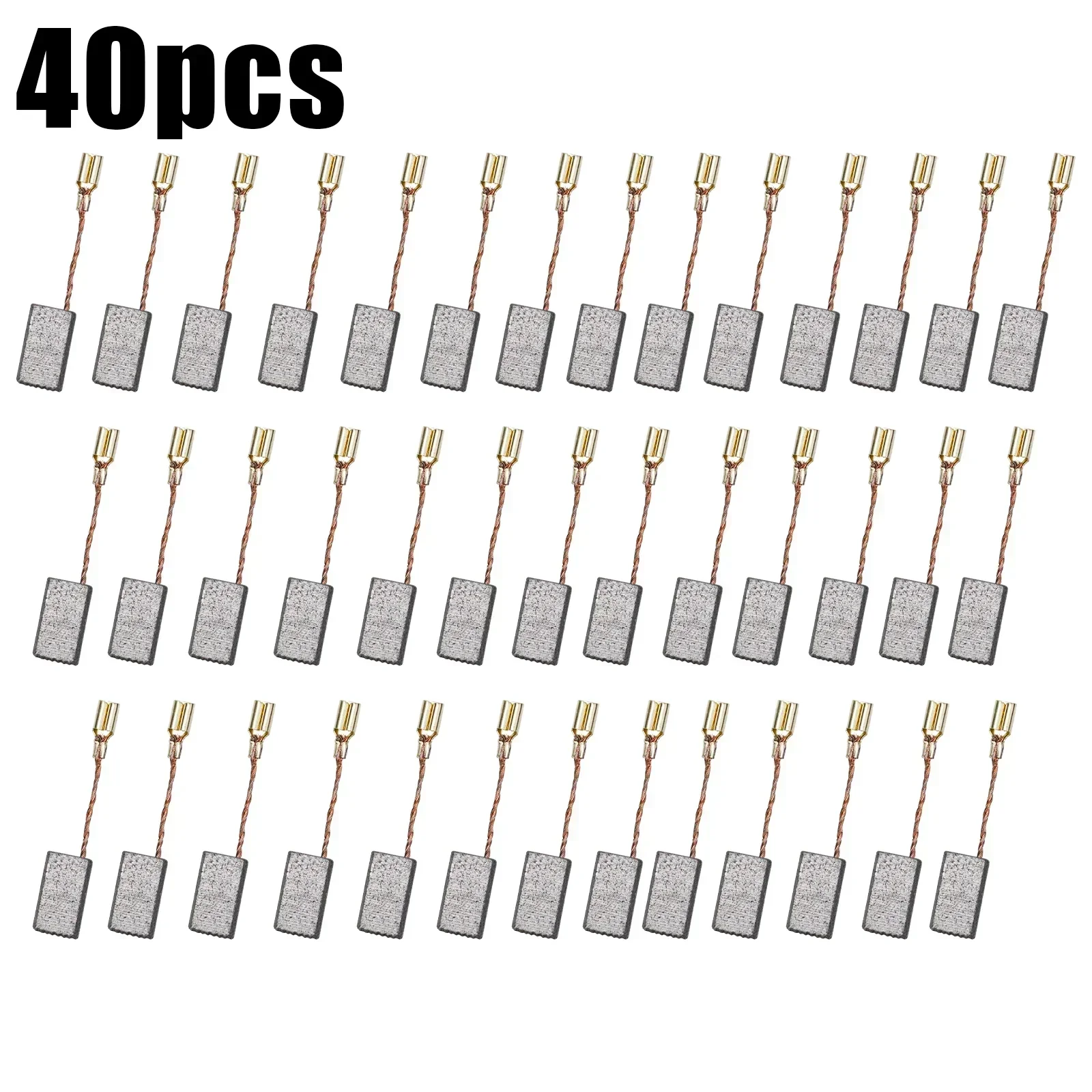 

40 шт., набор угольных щеток для двигателя, электрическая дрель, угловая шлифовальная машина, электрический молоток, угольная щетка, аксессуары для электроинструментов 6 мм x 8 мм x 14 мм