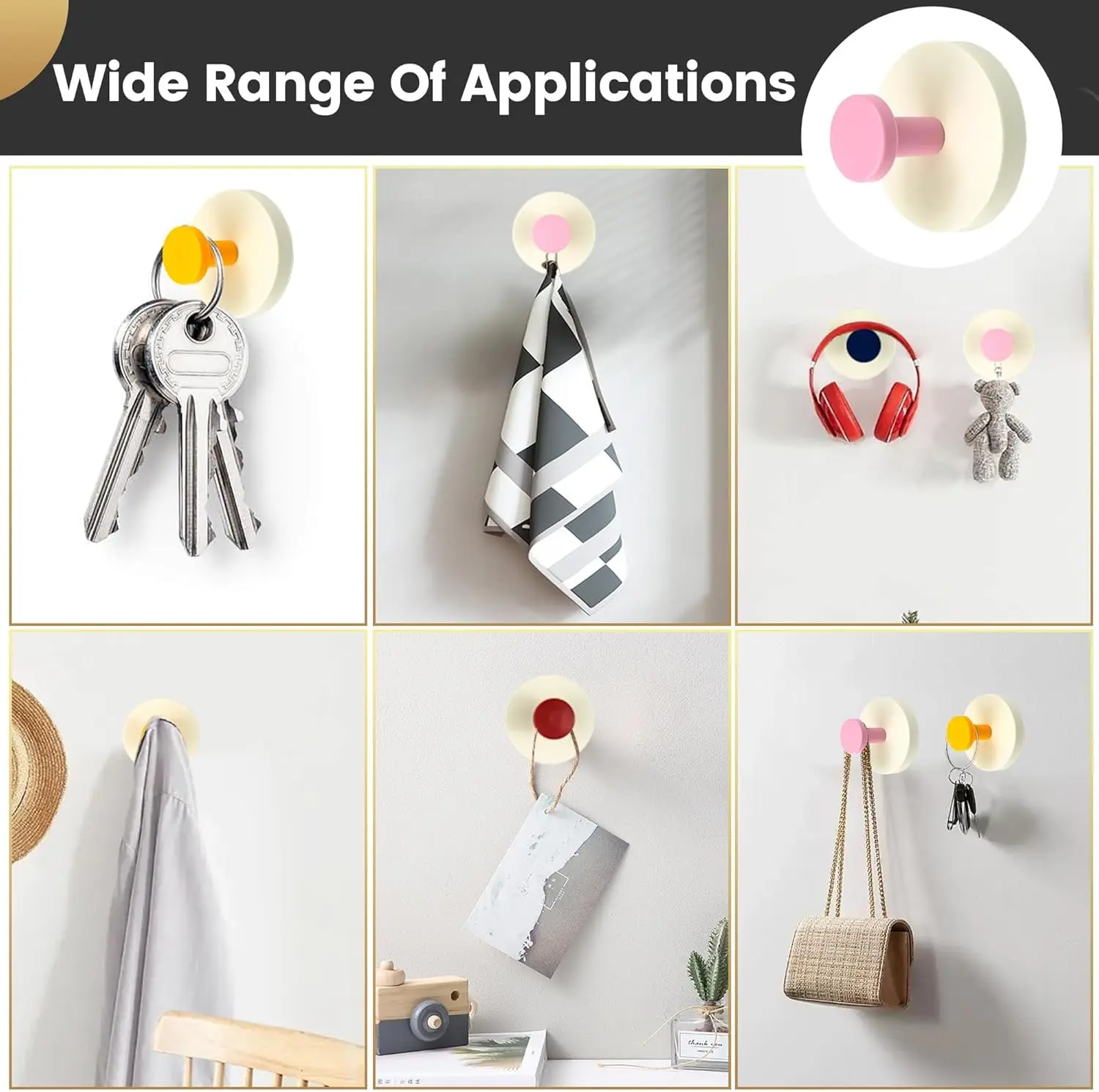 شفط كأس السنانير 2025 ترقية قابلة لإعادة الاستخدام الثقيلة أكواب شفاط المكنسة الكهربائية مع عدم وجود هوك الحفر السنانير الملونة للحمام دش