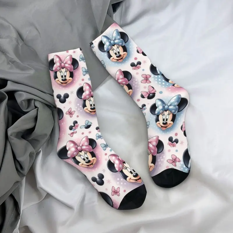 Calcetines de vestir con estampado 3D de Mickey Mouse para hombre, medias transpirables, cálidas, divertidas, Unisex