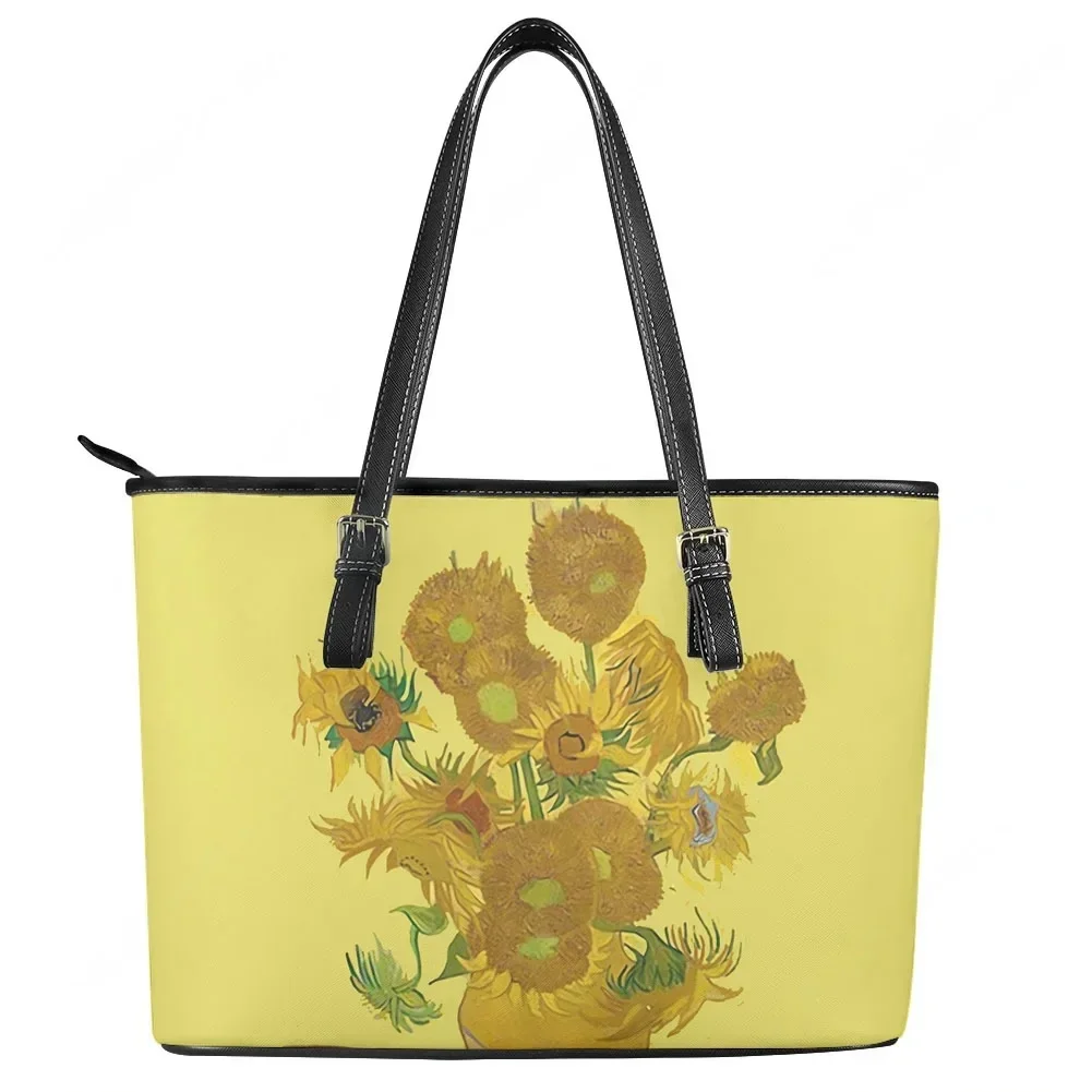 

Vincent Van Gogh Starry Night Oil Painting Custom Handbag Women Men Tote Bag Shoulder Bag Business Leather Purse Travel Bag Gift