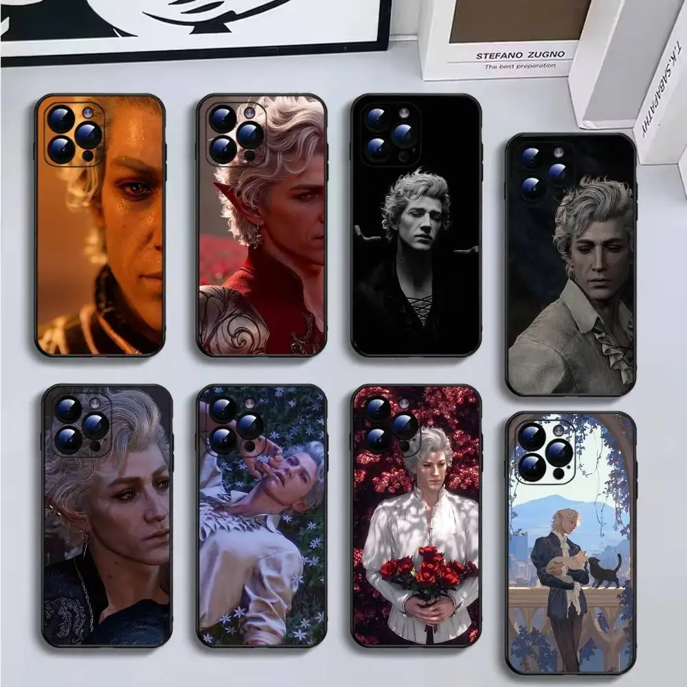 

Astarion B-Baldurs G-Gate 3 Phone Case For iPhone17,16,15,14,13,12,11 Plus,Pro Max,Soft Black Cover