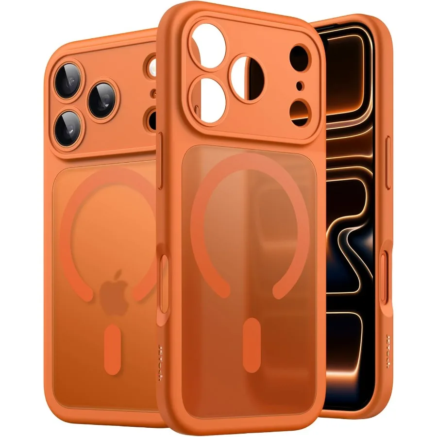 حافظة مغناطيسية لهاتف آيفون 17 برو مقاس 6.3 بوصة متوافقة مع عدسة كاميرا MagSafe حماية كاملة شفافة غير لامعة #1