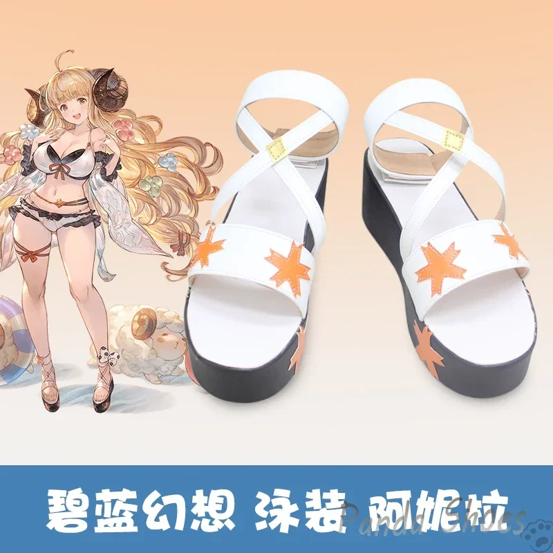 

Game Granblue Fantasy Anila Cosplay Shoes Anime Cos Comic Cosplay Costume Prop Shoes for Con Halloween Party