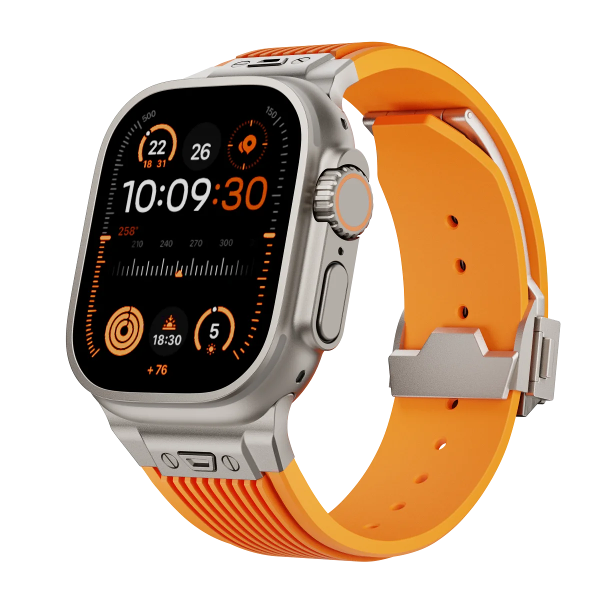 Silicone sportband voor Apple Watch Ultra 2/1 49mm Series 9 8 7 45mm 44mm Rubberen band voor IWatch 6 5 4 3 SE 44mm 42mm Armband - afbeelding 2