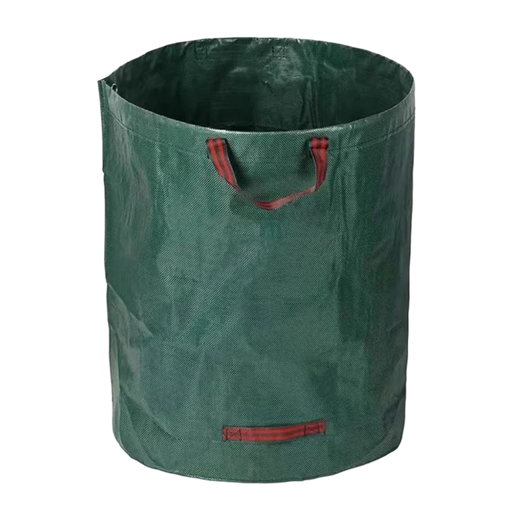 Portable Reusable Trash Storage Container Large Capacity Garden Garbage Container Waterproof PP Woven Bag 100/200/300/400/500L