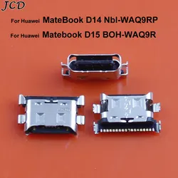 JCD-Tomada do carregador tipo C Jack, Porta do conector da doca de carregamento, Huawei MateBook D14, NB-WAQ9RP, Matebook D15, BOH-WAQ9R, 5-20Pcs