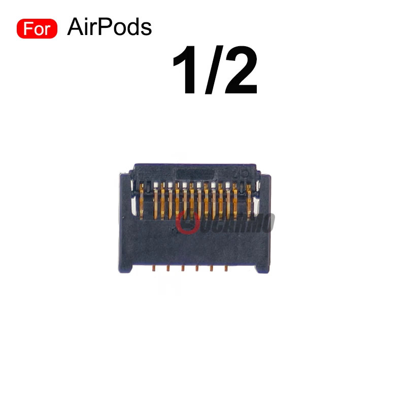 Aocarmo For AirPods 1/2 Headphone Compartment Case Battery Connector On Mainboard Repair Replacement Parts