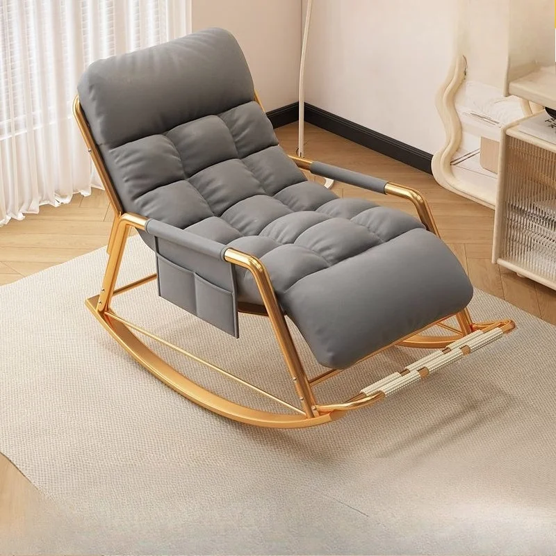 Recliner Rocking Chair Sitting and Sleeping Dual-purpose Lunch Break Chair Balcony Home Leisure Lazy