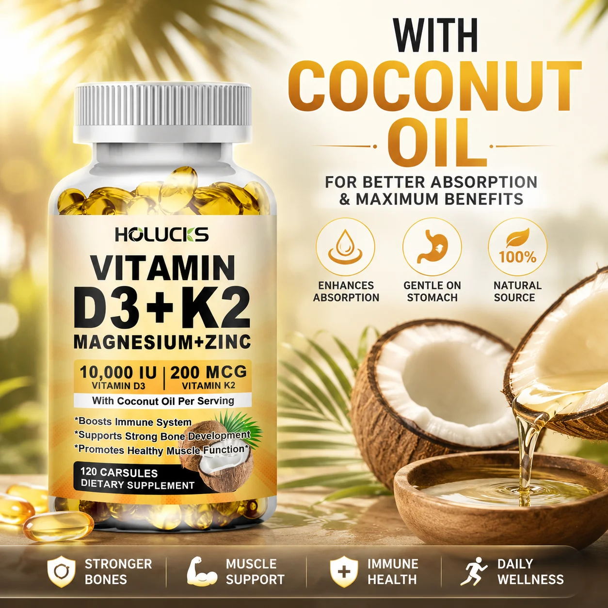 Капсулы с витамином D3 K2 и ко – обзор и цена Teeth Whitening With Coconut Oil