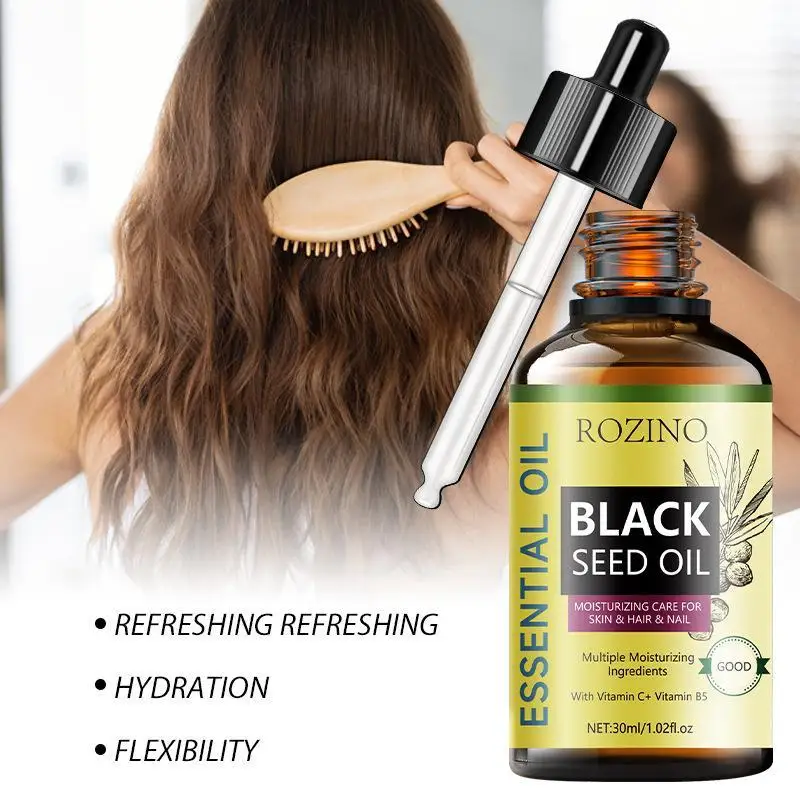 Black seed Hair Oil Mist Growth Strengthen Hair Roots Nourish  Moisturizing Prevent Split Ends Hair Oil Repair Gloss
