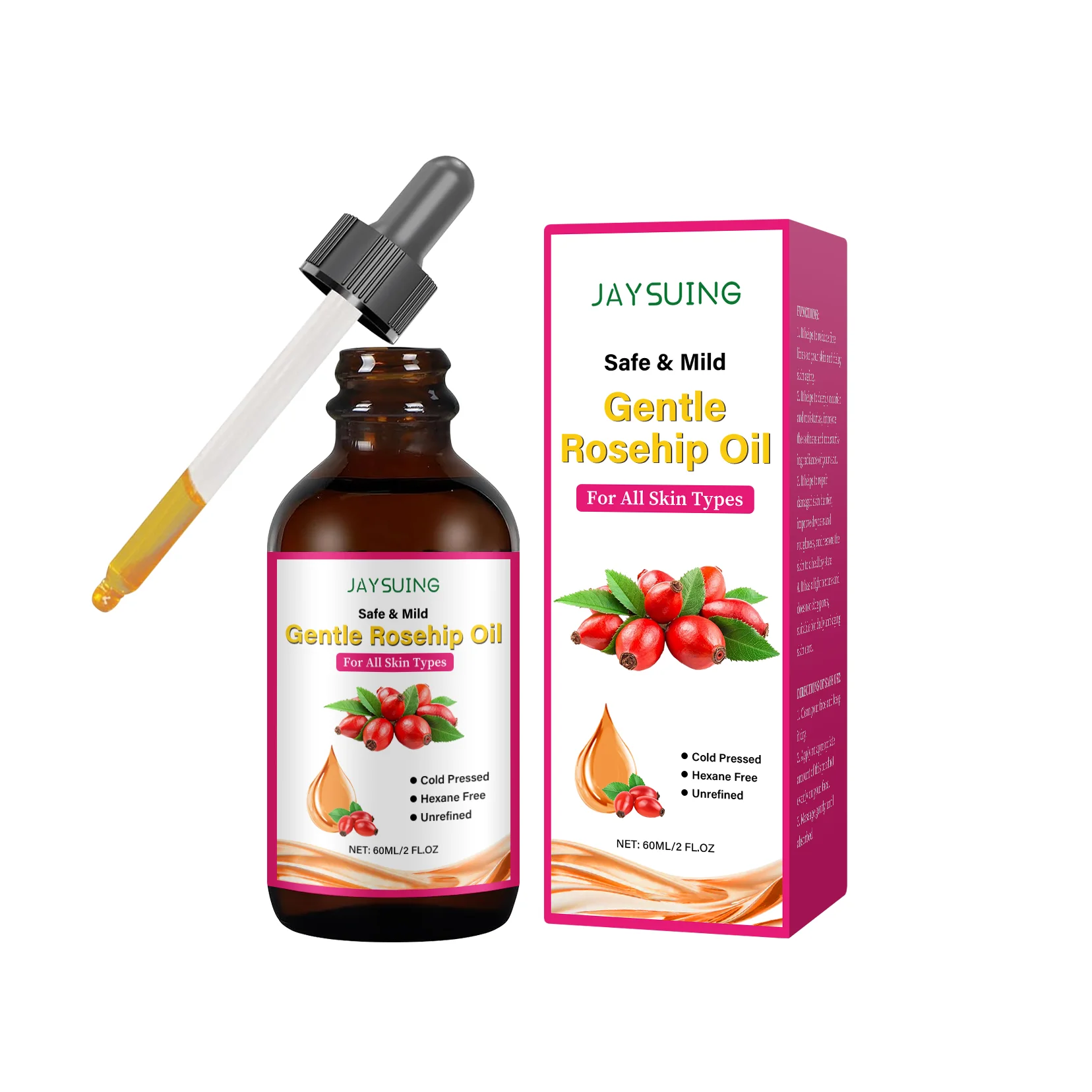 Rosehip Essential Oil Fade Fine Line Moisturizing Smoothing Relieves Dryness Lifting Firming Repair Damaged Barriers Face Care