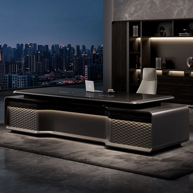 Aesthetic Display Office Desk Wooden Luxury Modern Storage Reception Office Desk Drawer Decoration Scrivania Trendy Furniture