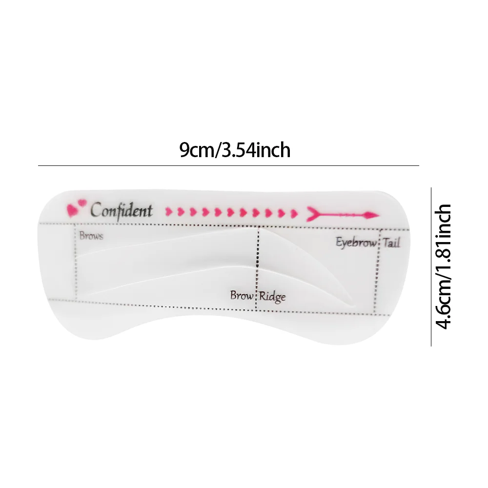10 Styles Silicone Eyebrow Stencil Ruler Set for Beginners Natural Makeup Shaping Guide