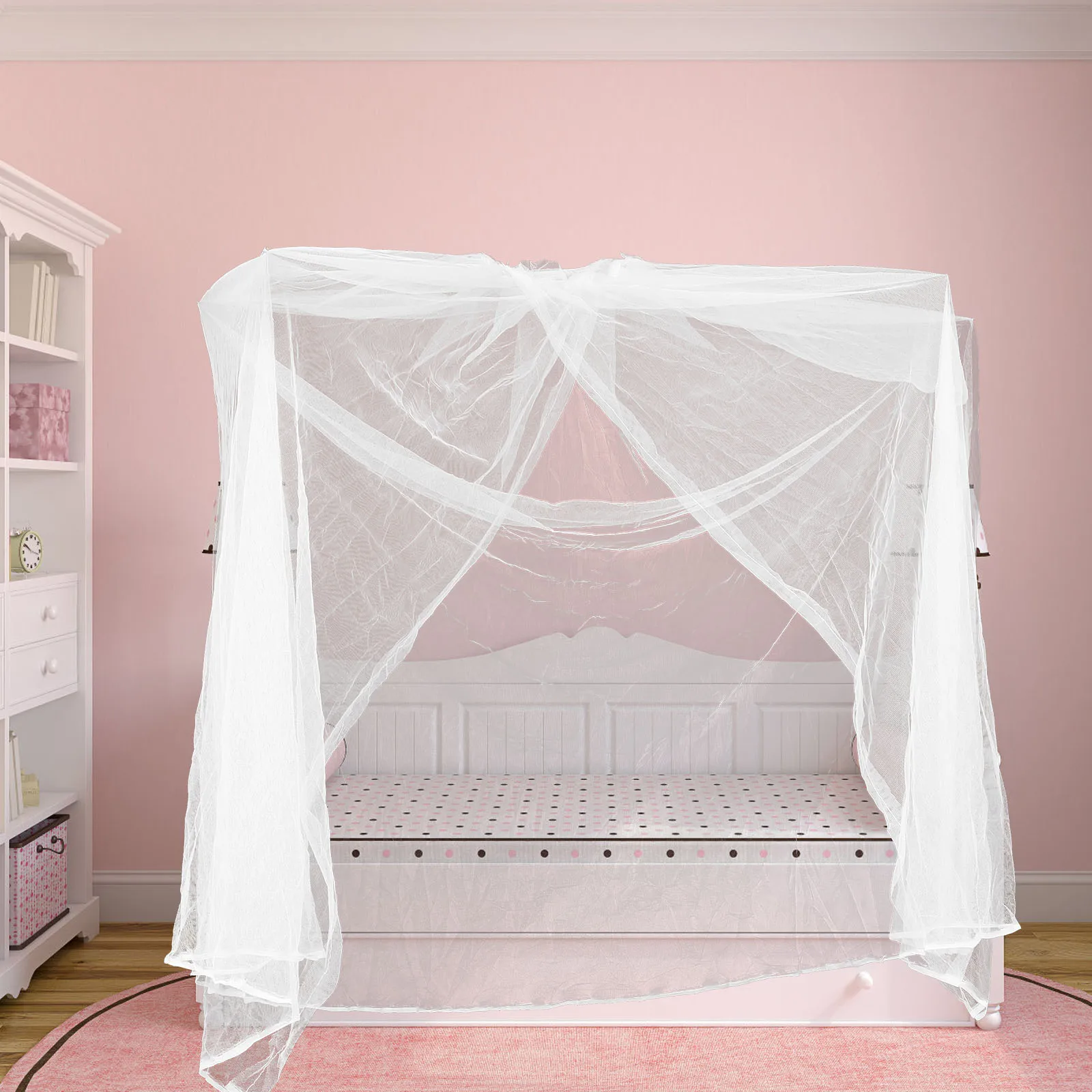 شبكة ناموسية لسرير الأطفال على الطراز الشمالي، فتحة باب سهلة التركيب، غطاء سرير الطفل مناسب عالميًا، شبكة سرير المظلة