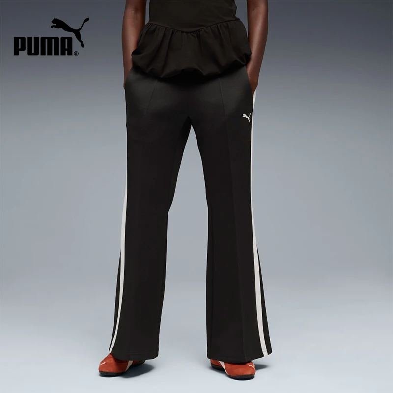 Puma genuine FW25 women's casual pants, flared pants, lace up retro loose pants 637408-01