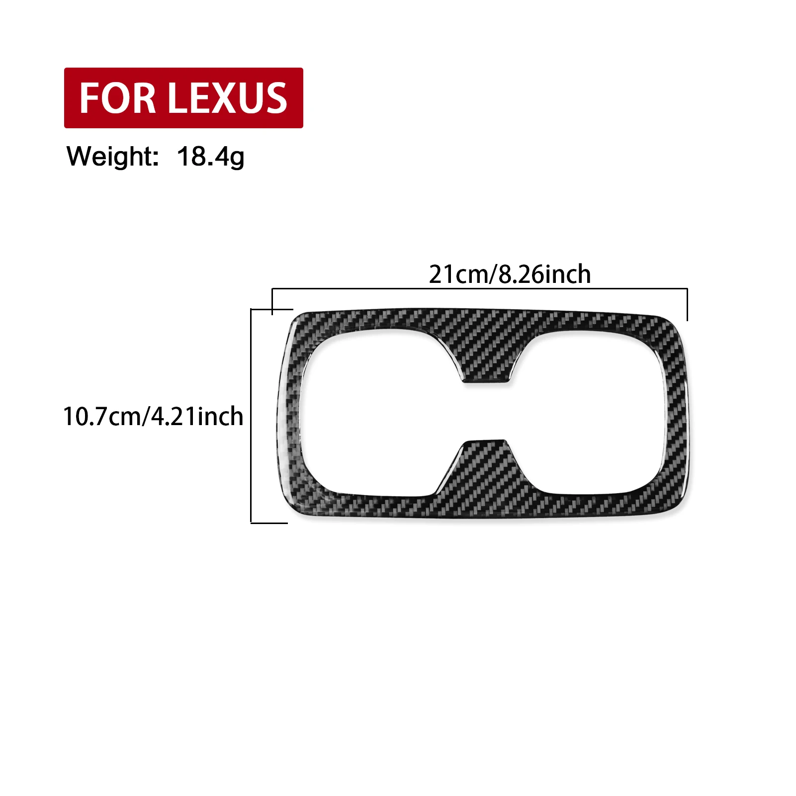 ألياف الكربون الحقيقية اكسسوارات السيارات الخلفية حامل الكأس غطاء الكسوة لينة ملصق لكزس NX260 NX350H NX400H NX450H 2022 2023 2024