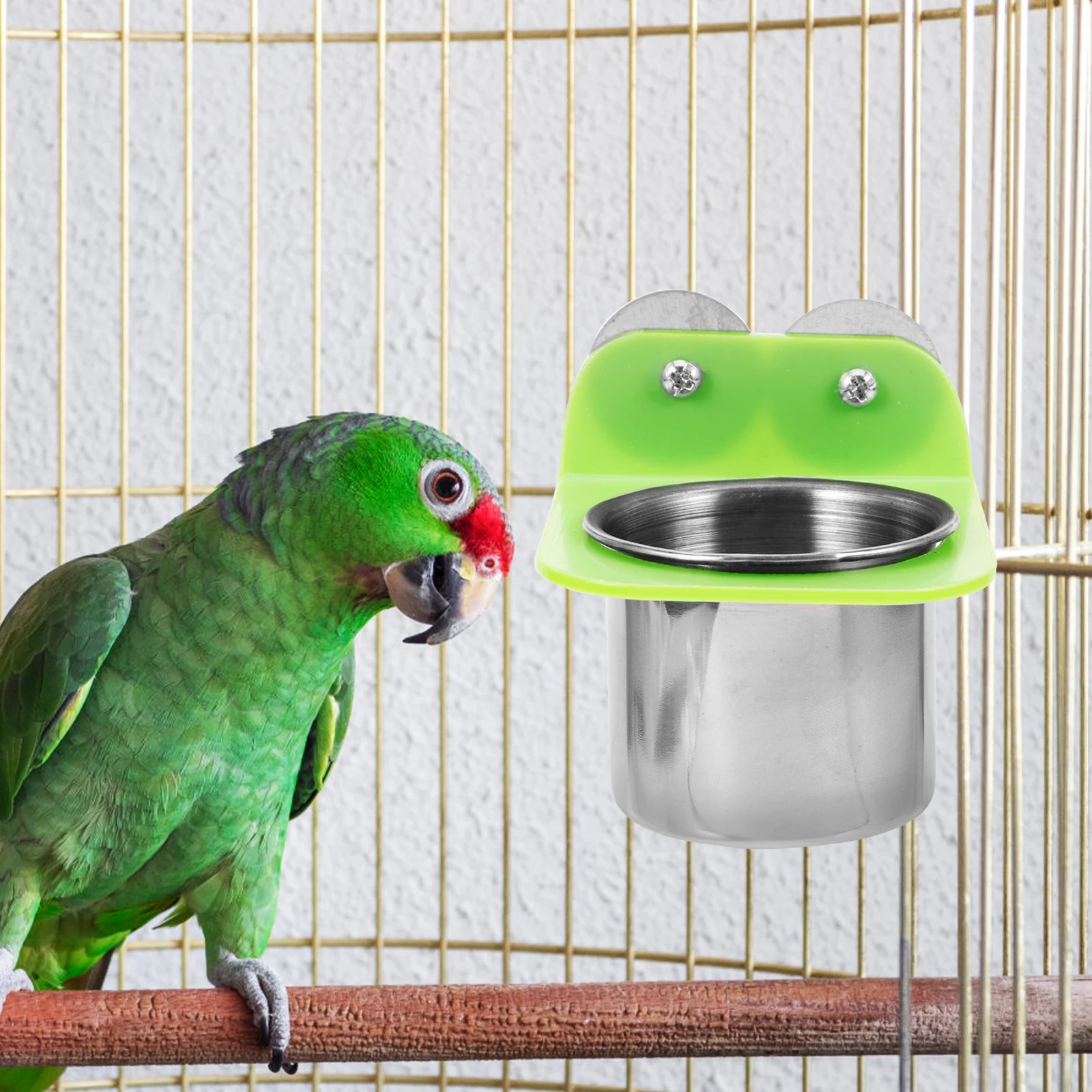 

Small Bird Feeder Practical Detachable Design Parrot Food Cup Cage Container Easy Clean Large Capacity Scientific Fits Most