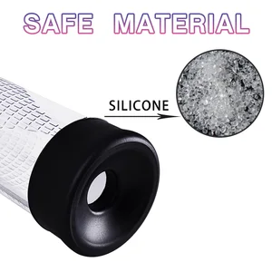 ملحقات مضخة القضيب الدائري الأسود القضيب الدائري تكبير فراغ مضخة موسع قطع غيار لعبة الجنس للرجال أعلى 12 استبدال مبيعات القضيب موسع - No2