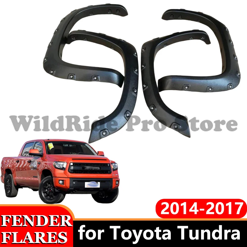 Mudguards Wheel Arch Fender Flares For Toyota Tundra 2014 2015 2016 2017 Fender Cover Double Cabin With Studs